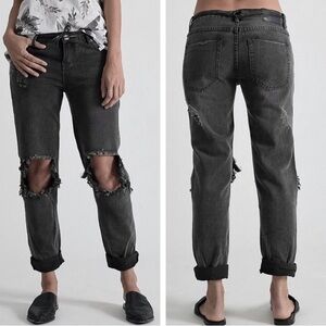 One Teaspoon Awesome Baggies Low Waist Relaxed Fot faded Black Jeans Women’s 28